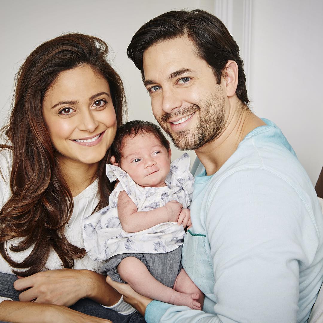 Adam Garcia with his Wife and Daughter in 2015