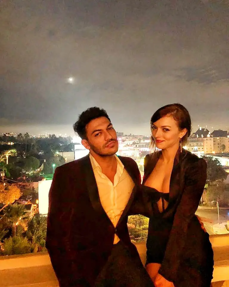 Alexander Wraith with Francesca Eastwood in 2018