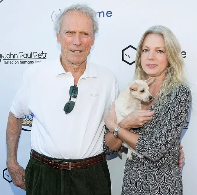 Christina SanderaÂ with her boyfriend Clint Eastwood in 2019