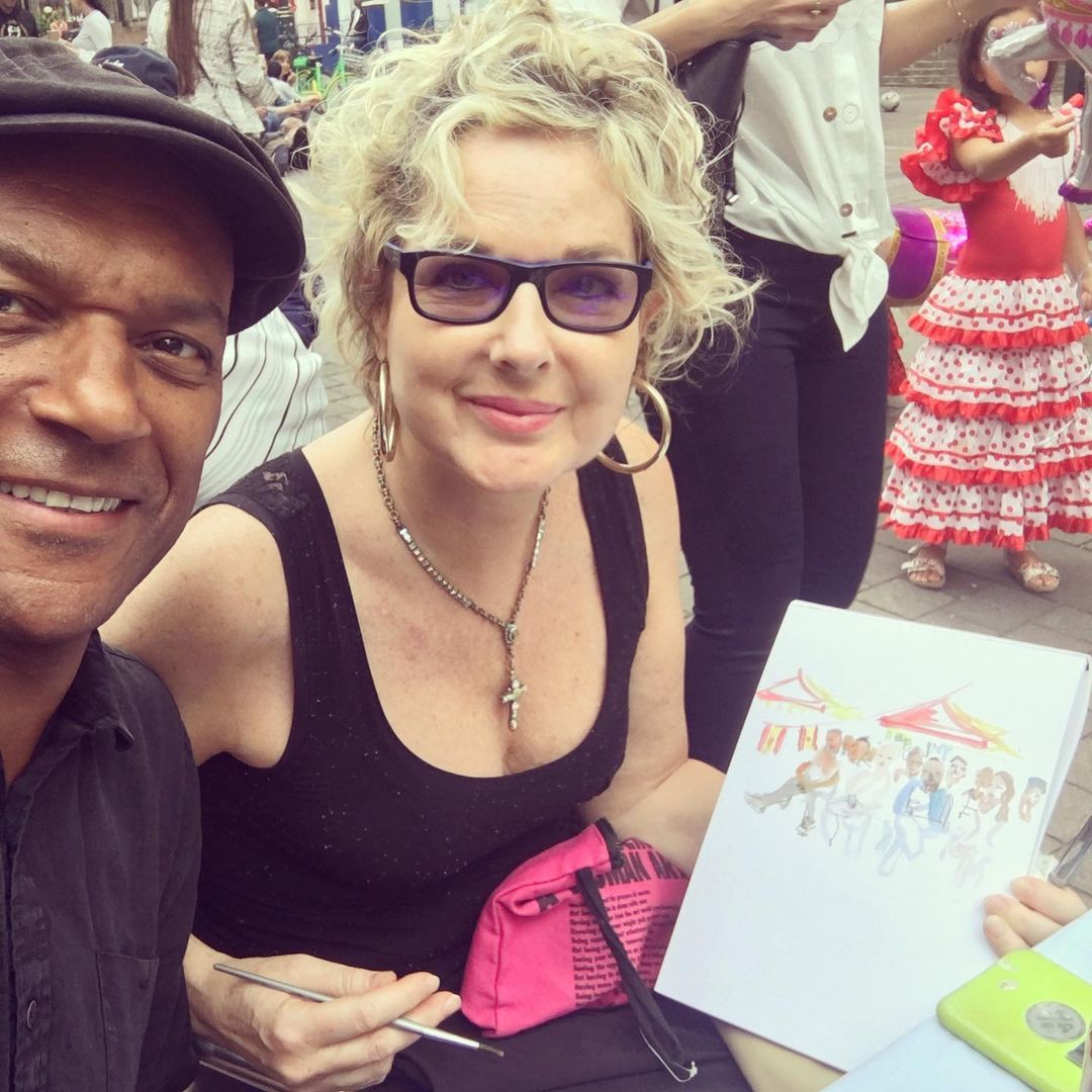 Colin Salmon with his Wife Fiona in 2019