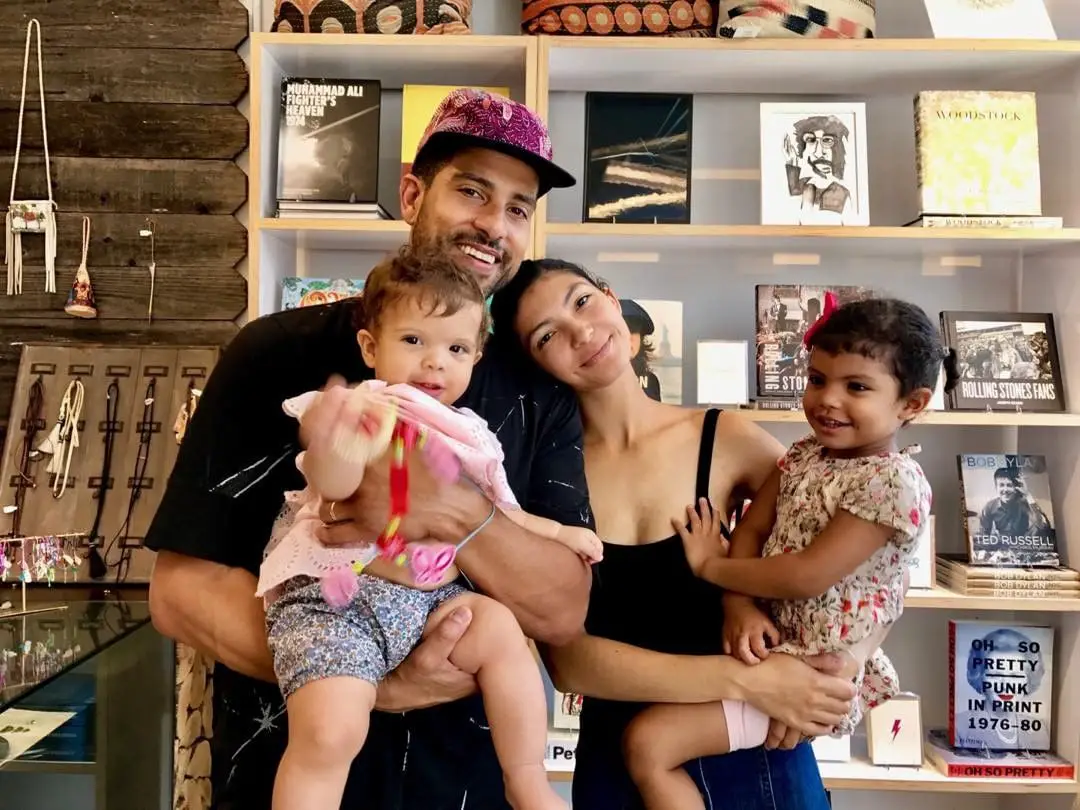 Grace Gail with her Husband Adam Rodriguez and their Kids in 2017