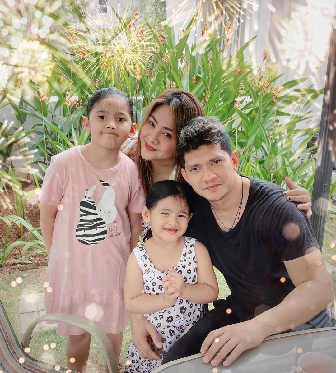 Iko Uwais with his wife and daughters