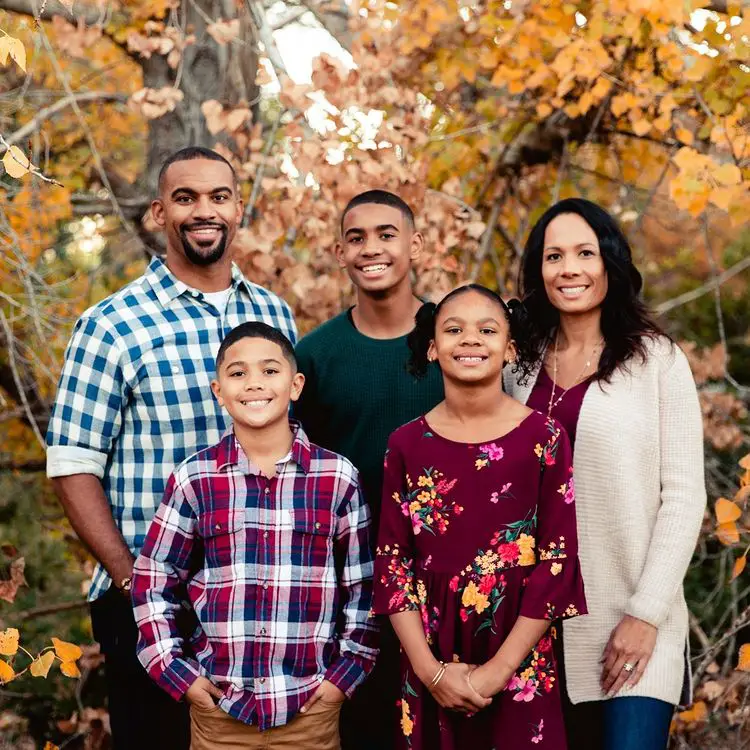 Anthony Trucks With His Wife & Children