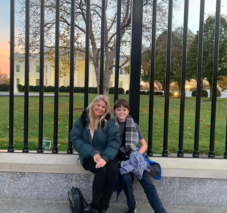 Dana Wilkey With Her Son in 2021 