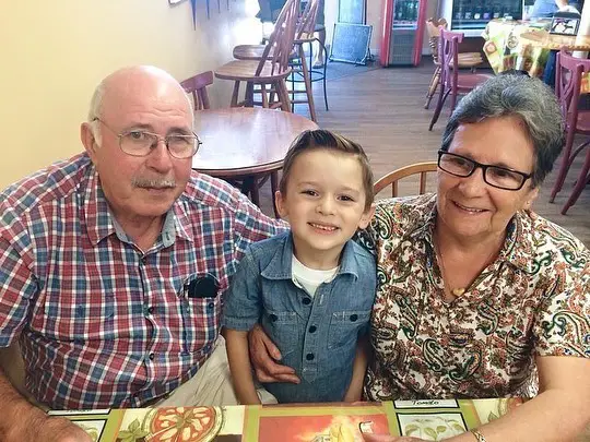 Jett Klyne With His Grand Parents