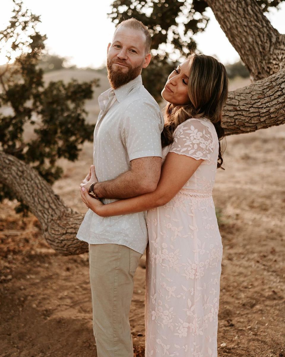 Jordan Warkol with his wife