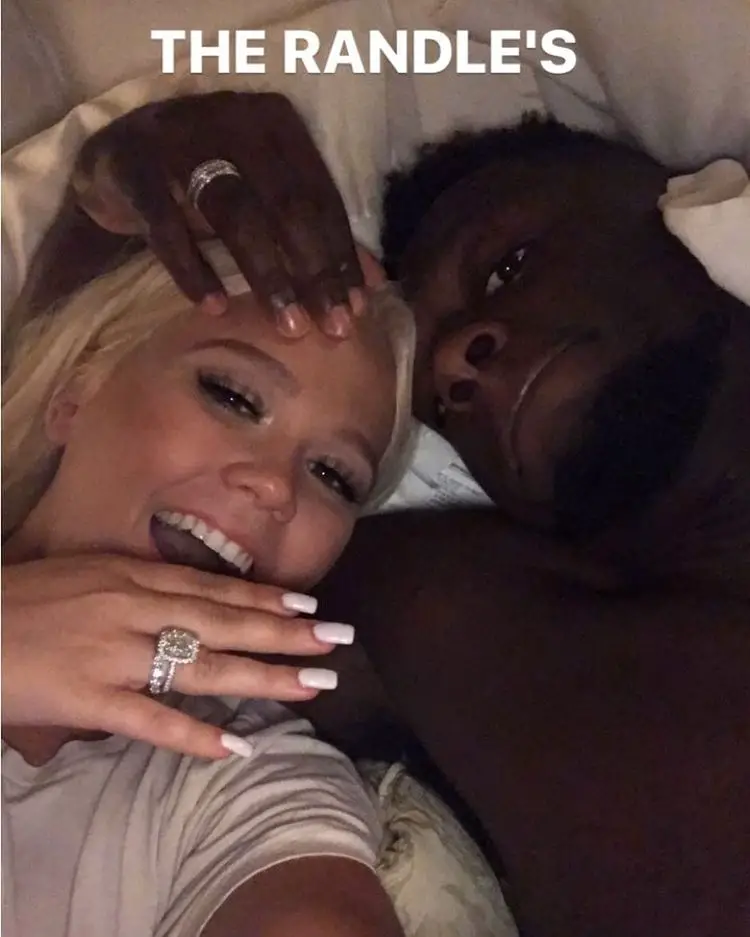 Kendra Shaw Julius Randle With Her Engagement Ring