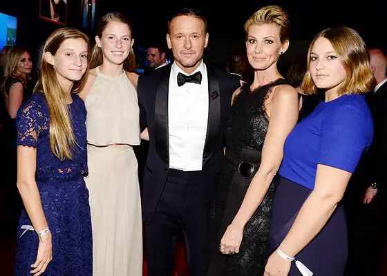 Tim McGraw with his Family in 2016