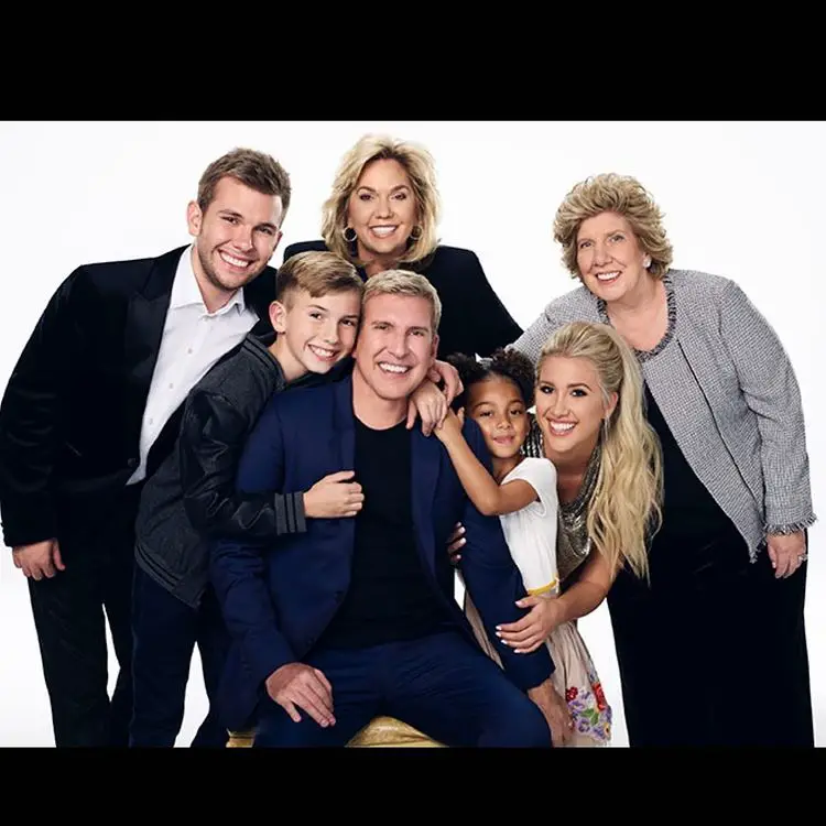 Todd Chrisley with his family