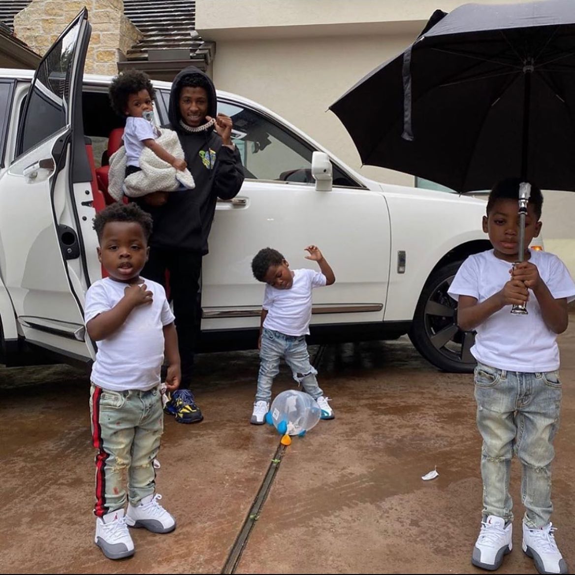 NBA YoungBoy with his Kids in 2022